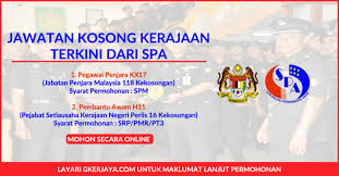 Spa8i Jawatan Kosong Kelayakan Pmr Spm Pt3 Terkini