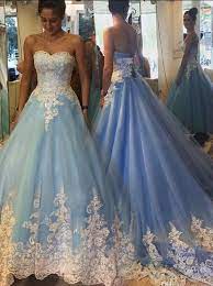 Cinderella Light Blue Prom Dress Sweetheart Prom Dress Prom Ball Gowns With Chapel Train Appliq Prom Dresses Ball Gown Light Blue Prom Dress Modest Prom Gowns