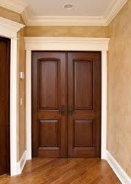 Custom Solid Wood Interior Door In Cherry Wood With Walnut Finish For The Den For The Colour And Solidness Custom Interior Doors Interior Door Styles Craftsman Style Interiors