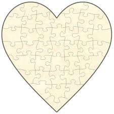 Hier können sie eine vorlage zum spielen downloaden und ausdrucken. Blankopuzzle Herz 19x19 40 Teile Puzzle Net