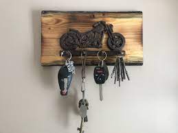 Live Edge Motorcycle Key Rack Live Edge Key Hanger Key Holder Hat Rack Motorcycle Key Holder Hat Rack Key Hanger Motorcycle Key Hanger Key Hanger Key Rack Minwax Colors