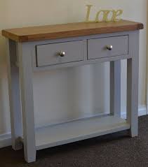 Nicky cornell the french furniture and shabby chic furniture specialists stock a huge selection of classic colonial style furniture and white painted furniture, often called 'shabby chic furniture' to make all aspects of your home beautiful, from the bedroom, to the dining room, mirrored dressing table sets in the living room and home boutique. Dorset Oak Console Table Solid 2 Drawer Pine In Painted French Grey Living Dining Room Furniture Home Kitchen Furniture Hellstromsmaleri Se