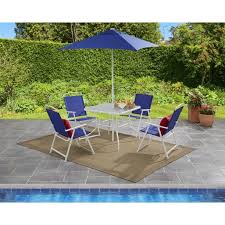 Simply order yours now online and have it delivered to your home or pick it up at the store. Mainstays Albany Lane 6 Piece Outdoor Patio Dining Set Blue Walmart Com Walmart Com