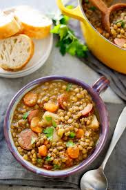 Rustic Lentil Stew Recipe Lentil Soup With Kielbasa Recipe Lentil Stew Recipes Stew Recipes Lentil Stew