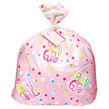 Jumbo Plastic Polka Dot Girl Baby Shower Gift Bag 44 X 36 In Pink 1ct Walmart Com