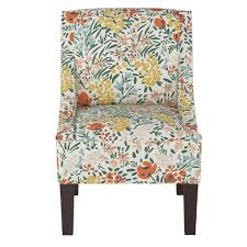 Orange velvet accent chair in as new condition originally from made dot com. Accent Chairs Cream Floral Threshold Target