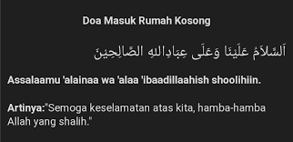 Contoh Soal Dan Materi Pelajaran 5 Doa Masuk Rumah Kosong
