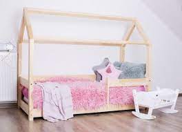 lit cabane au sol avec barriere vilo 90x190 kid beds house beds for kids toddler house bed