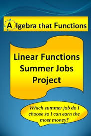 Algebra That Functionslinear Functions Math Project Summer Jobsthis Math Project Is A Fun Way For Your Students To Ap Functions Math Quadratics Linear Function