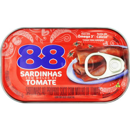 SARDINHA LATA 88 TOMATE 125G