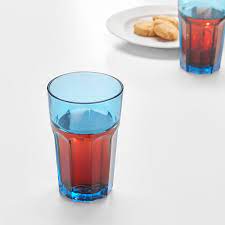 Ikea pokal blue pink glass 35cl half pint juice drinking water tumbler glassware. Pokal Glass Blue 35 Cl Ikea