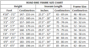 15 Up To Date Road Bike Size For Height Chart