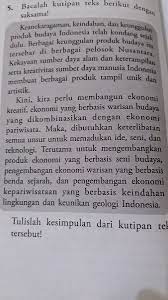 Penulisan kutipan dipisahkan dengan jarak 3 spasi dari teks. Tulislah Kesimpulan Dari Kutipan Teks Tersebut Brainly Co Id