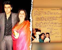 The actor also wrote an extensive post, writing how he's no. Arjun Kapoor S Handwritten Letter For Mom Mona Shourie Will Make You Cry Celebs React