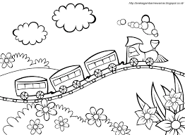 Gambar Mewarnai Kereta Api 2 Buku Mewarnai Warna Gambar