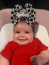 This is Kennedi's favorite thing she's received from 🎀 Jane Ann Bows &  Bands 🎀. She takes it everywhere if she's not already wearing it!