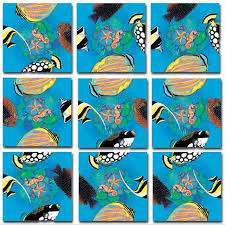 Cartoon fish jigsaw puzzle game. Tropical Fish 9 Pieces Scramble Squares Puzzle Warehouse