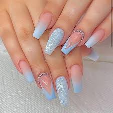 Professionally performed and acrylic blue nails pattern on nails can be done not only with the help of brushes, but also with the help of dots. 11 Pretty Coffin Acrylic Nail Colours To Try In 2020