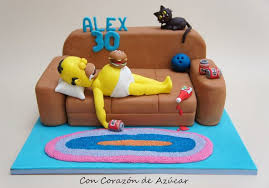 con corazon de azucar tarta homer simpson paso a paso sofa y cuadro adaptacion receta a diferentes moldes homer simpson cake