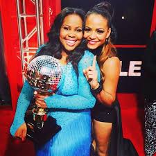 Amber Riley Christina After Derek Amber Won Dancing With The Stars Season 17 Mirror Ball Trophy Dancing With The Stars Cheryl Burke Amber Riley