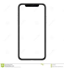 Iphone X New Modern Frameless Smartphone Mockup With White Screen Isolated On White Background White Background Iphone Smartphone