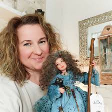 Not A. I. Polymer clay, wire, lint and yarn, and moss. He is Tristan. My  new pixie.