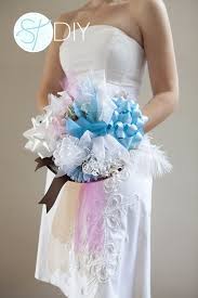 How To Make A Bridal Shower Bow Bouquet Easy Steps Bridal Shower Bouquet Wedding Rehearsal Bouquet Bridal Shower Diy