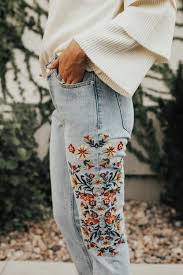 Dhgate.com provide a large selection of promotional embroidery jeans for women on sale at cheap price and excellent crafts. Bright Floral Embroidery On Jeans Roolee Fashion Style Embroidered Jeans