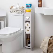 Browse all of it right here. Aojezor Small Bathroom Storage Corner Floor Cabinet With Doors And Shelves Thin Toilet Vanity Cabinet Narrow Bath Sink Organizer Towel