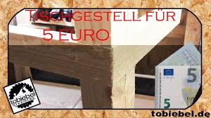 Der tisch soll maximale beinfreiheit garantieren. Tischgestell Aus Bauholz Fur Unter 5 Euro Selber Machen Ohne Schrauben Tisch Selber Bauen Tischbein Youtube