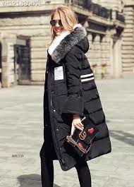 Moncler Fall Winter 2016 2017 Collection Womens Moncler Hooded Long Down Jacket In Black Winter Fashion Coats Jackets Women Fashion