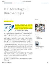 Computers and the internet use for teaching and learning. Pdf Ict Advantages Disadvantages Hafsa Shahbaz Academia Edu