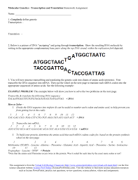 Biology is brought to you with support from the. Transcription Translation Homework Activity
