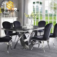 Steve silver (11) refine by brand: China Modern Design Simple Style Silver Metal Leg Dining Table Chair China Hot Sale Chair Luxury Dining Chairs
