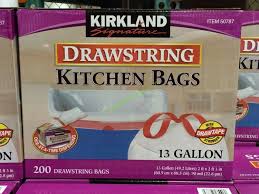 Check spelling or type a new query. Kirkland Signature 13 Gallon White Drawstring Kitchen Bag 200 Count Costcochaser