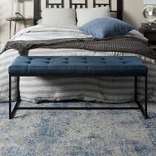 Jolene nailhead accent navy blue velvet storage bench. Accent Bench For Bedroom Off 50
