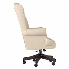 Office chairs chair by coaster at standard furniture. Yorkshire Leather Executive Office Chair With Nailhead Trim In Antique White Ch3501awl 03