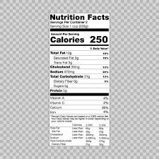 nutrition facts information template for food label vector