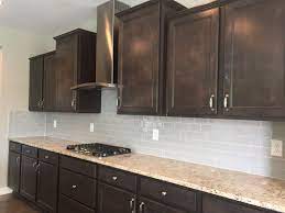 Maybe you would like to learn more about one of these? Gourmet Kitchen Landen Flagstone Cabinets Desert Gray 3x6 Backsplash Tiles Installed Brick Joint Countertop Backsplash Kitchen Kitchen Cabinets