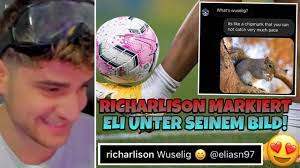 Check spelling or type a new query. Richarlison Markiert Eli Unter Seinem Bild Wuselig Eligella Youtube