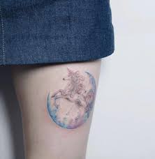 Unicorn tattoos can be adapted to various tattooing styles, such as watercolor, geometric and realistic. 53 Best Unicorn Tattoo Designs For Women Tattooblend