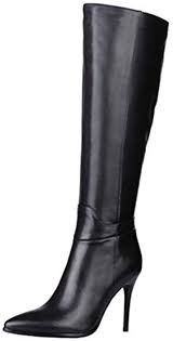Amazon Com Merumote Women S Knee Boots Leather Thin Heels Shoes Dress Party Winter Knee High Boots Knee High