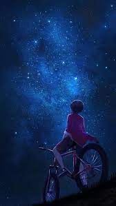 Mirando la noche estrellada, arte de cielo estrellado de anime. fondo de  pantalla del teléfono | Pxfuel