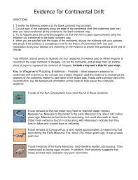 What four boundaries do you see? Pangaea Map With Fossils