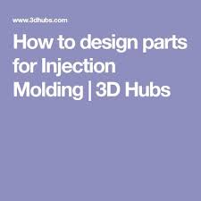 How To Design Parts For Injection Molding 3d Hubs Injections Plastic Injection Injection Moulding
