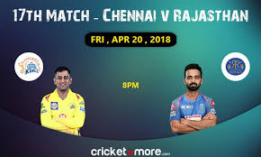 Reach 4 crore people at behindwoods. Ipl 2018 Match No 17 Csk Vs Rr Preview Prediction