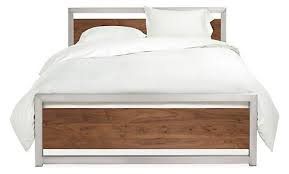 Piper Wood Panel Bed In Stainless Steel Modern Contemporary Beds Modern Bedroom Furniture Room Board Panel Bed Bed Bedroom Furnishings