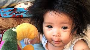 Baby with full head of hair always gets stopped for selfies