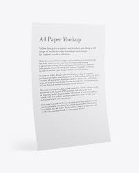 Download A4 Paper Mockup In Stationery Mockups On Yellow Images Object Mockups PSD Mockup Templates