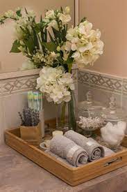 It can elevate even the tiniest bath spaces without doing much. 40 Beautiful Bathroom Vanity Tray Decor Ideas Decorecent